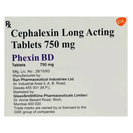phexin bd 750mg tablet 10's